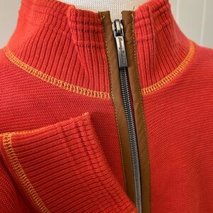 Tommy Bahama Orange full zip sweater